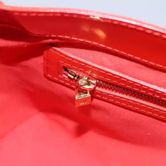 LOUIS VUITTON Monogram Vernis Wilshire PM Hand Bag Orenge LV Auth - Picture 12 of 16